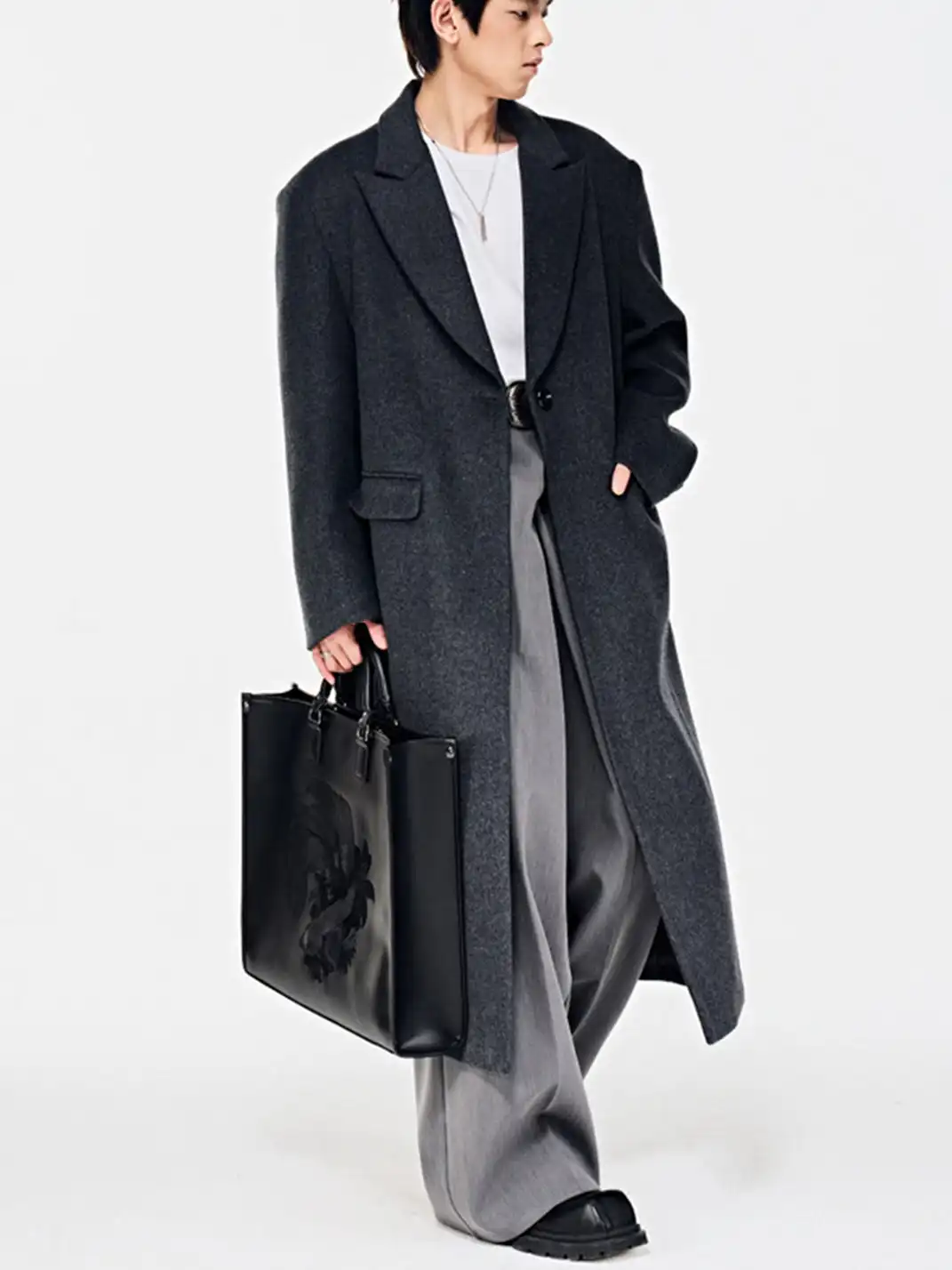 YADAMUI | Fish Print Briefcase Tote Bag