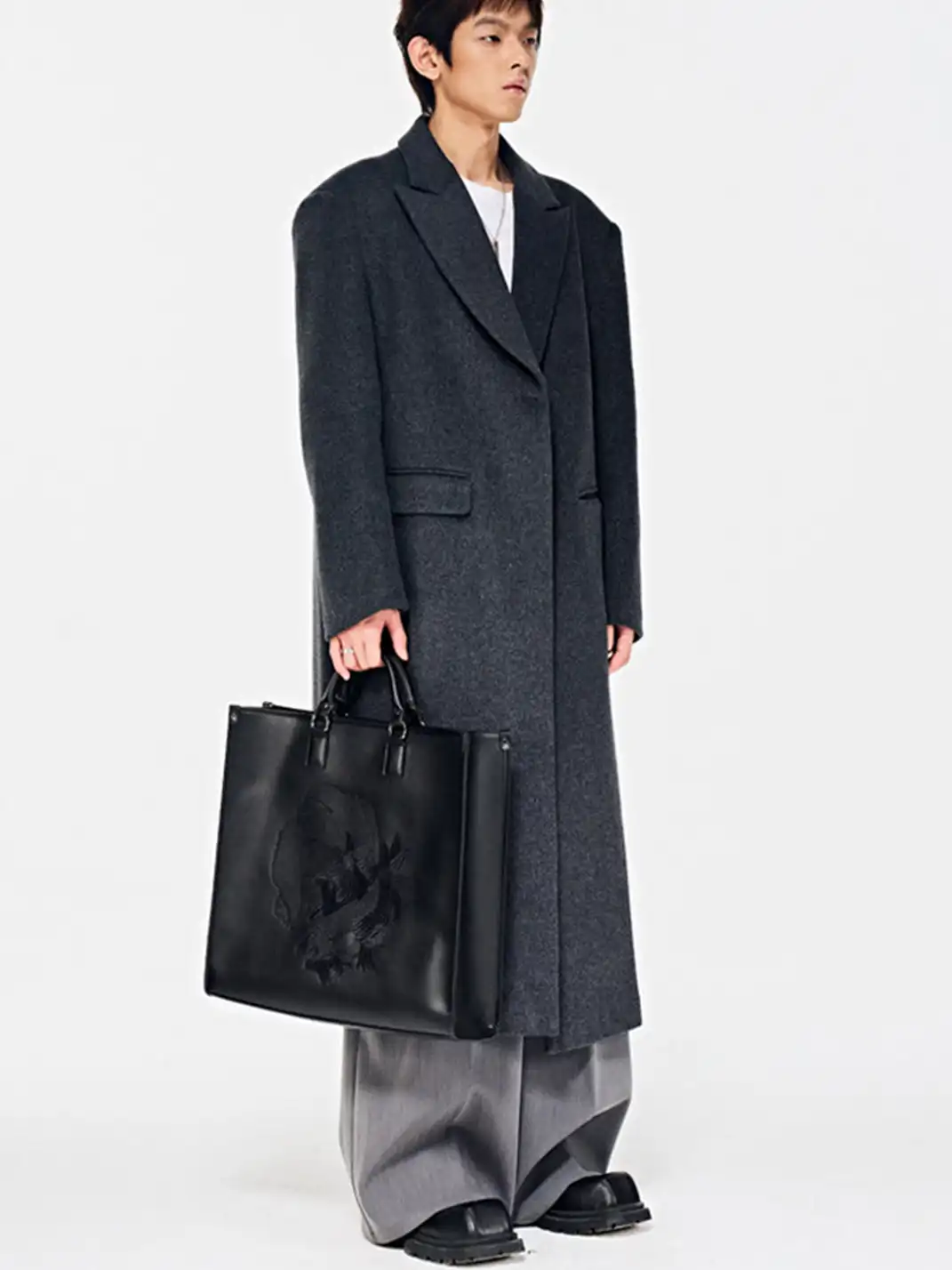 YADAMUI | Fish Print Briefcase Tote Bag