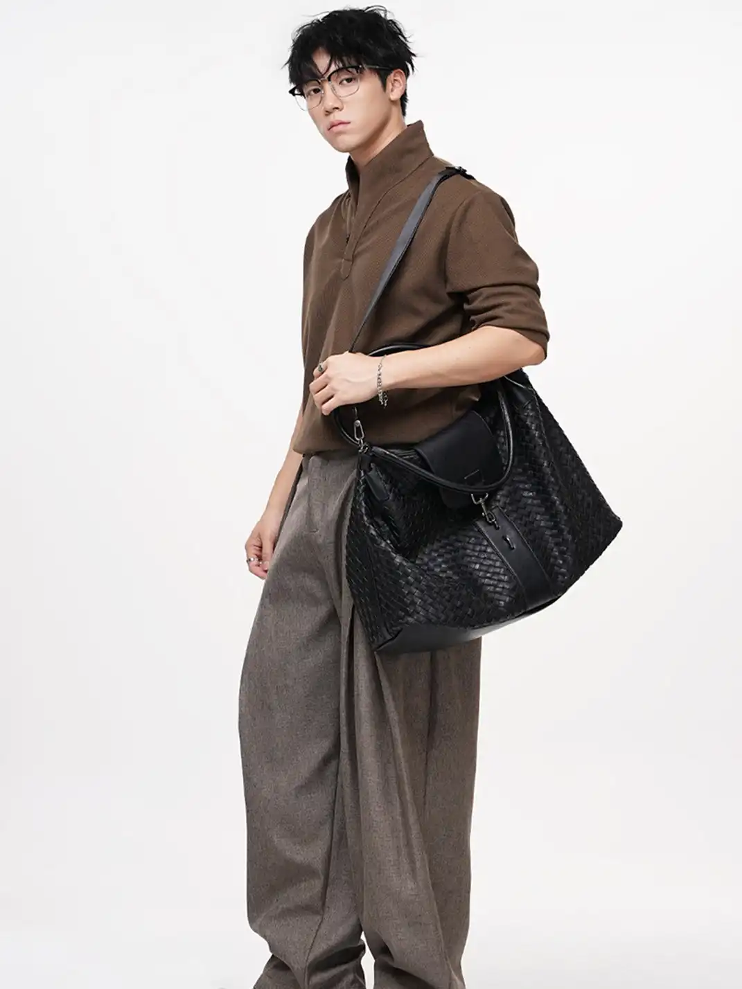 YADAMUI | Woven Commuter Shoulder Tote Bag