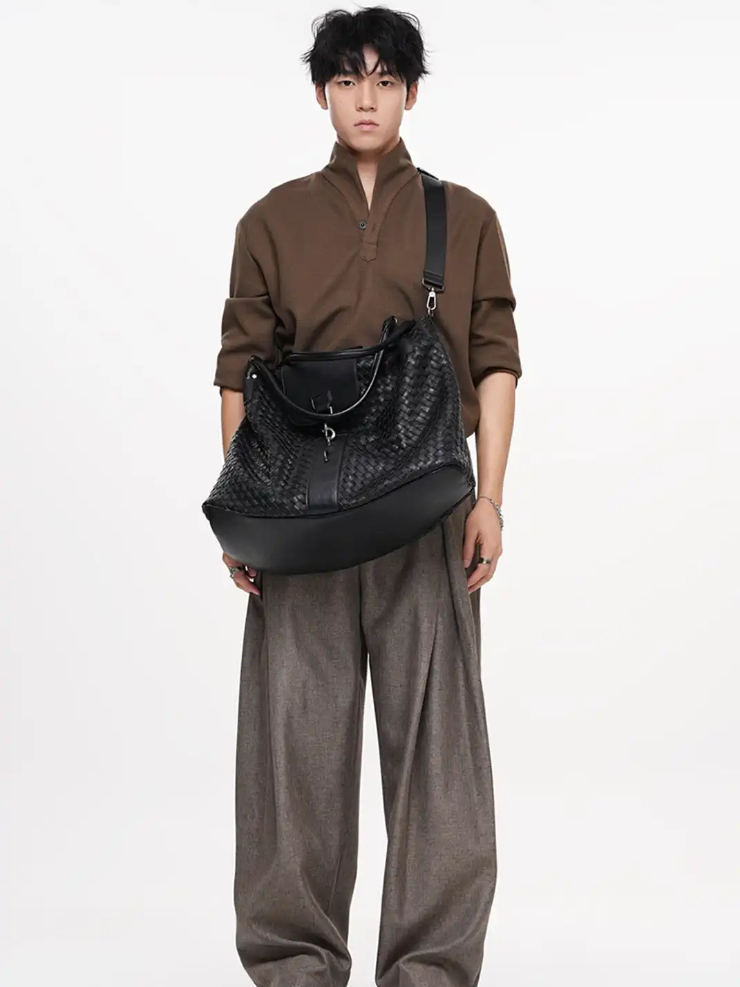 YADAMUI | Woven Commuter Shoulder Tote Bag