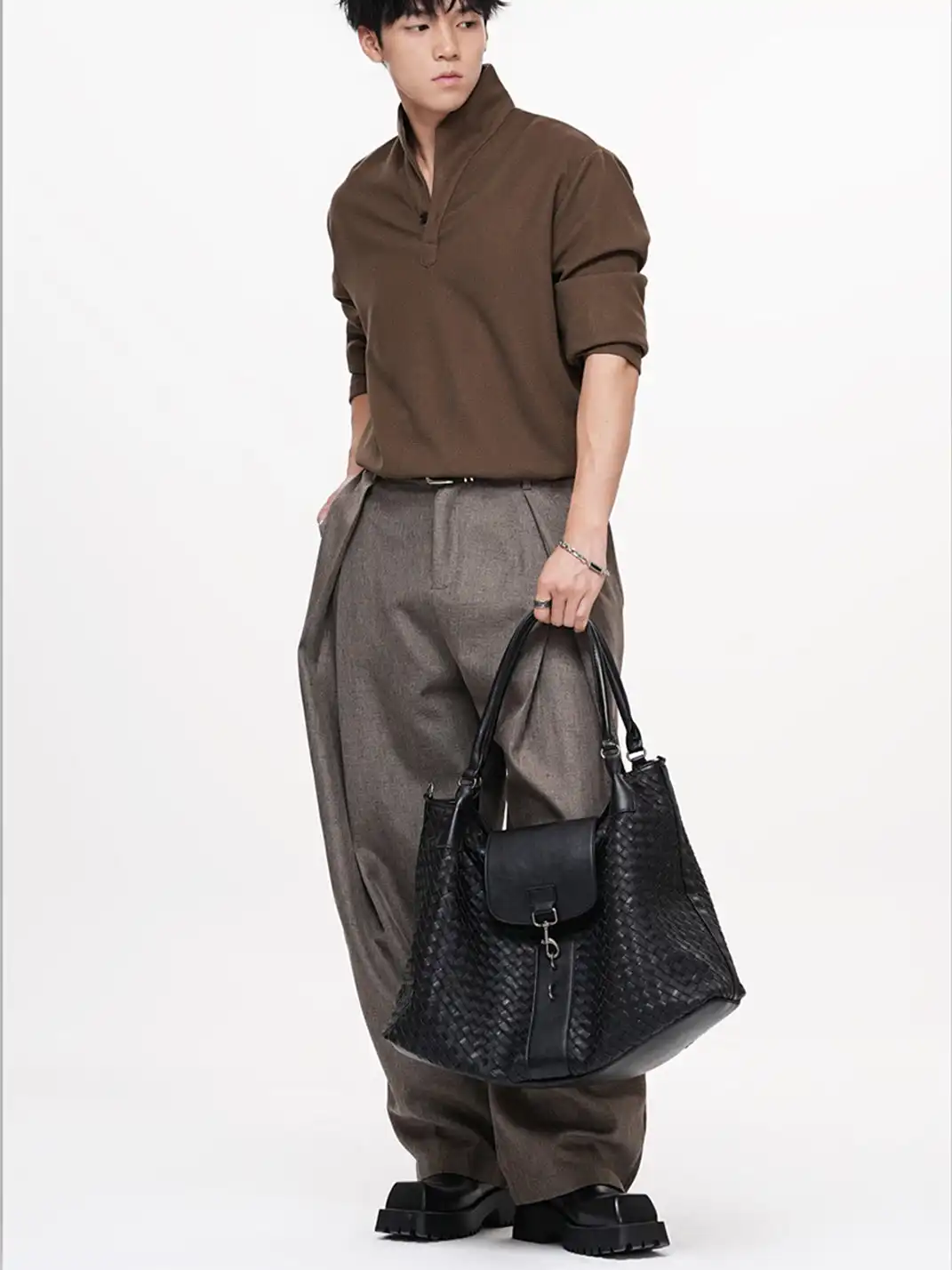 YADAMUI | Woven Commuter Shoulder Tote Bag