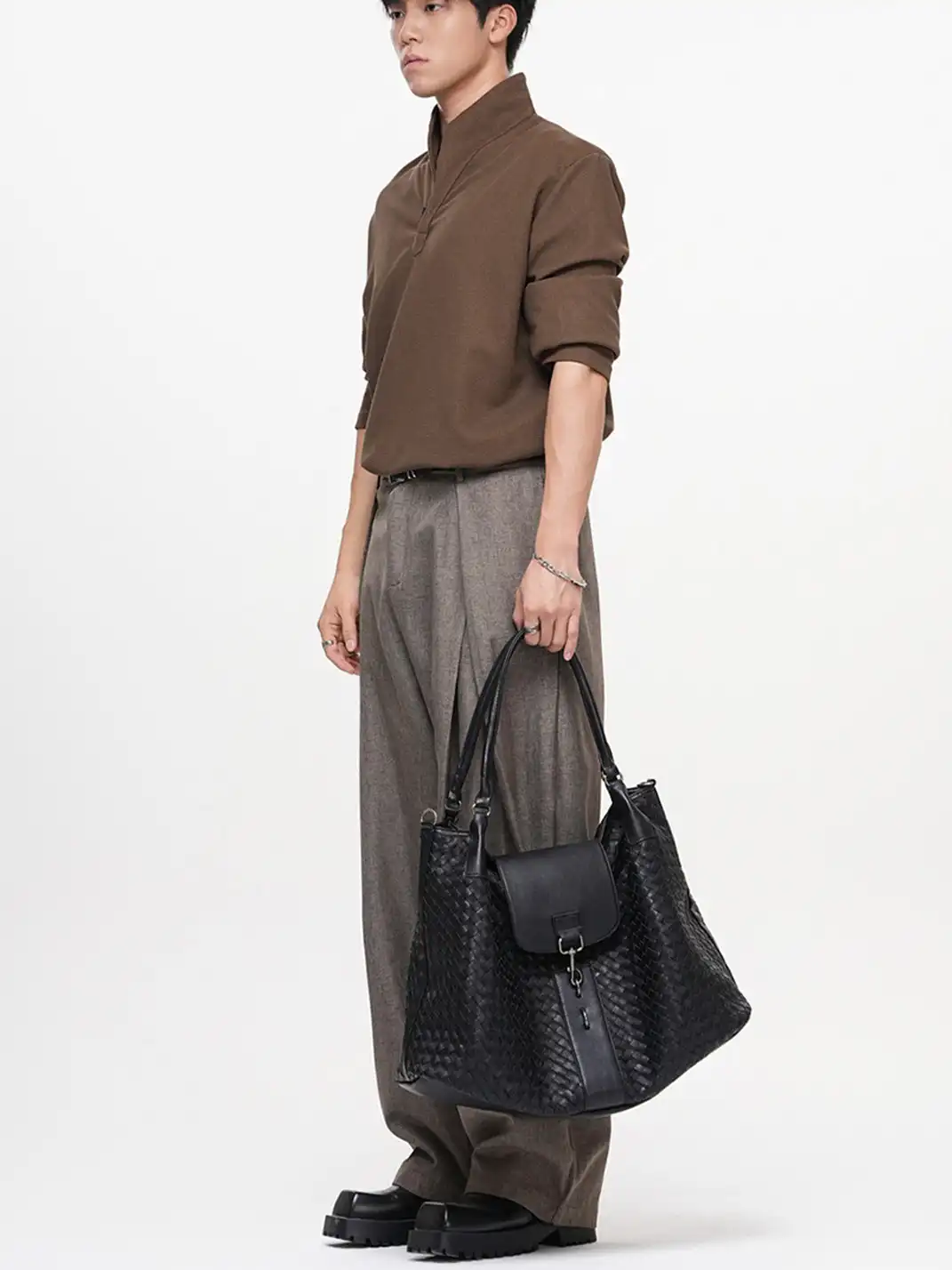 YADAMUI | Woven Commuter Shoulder Tote Bag