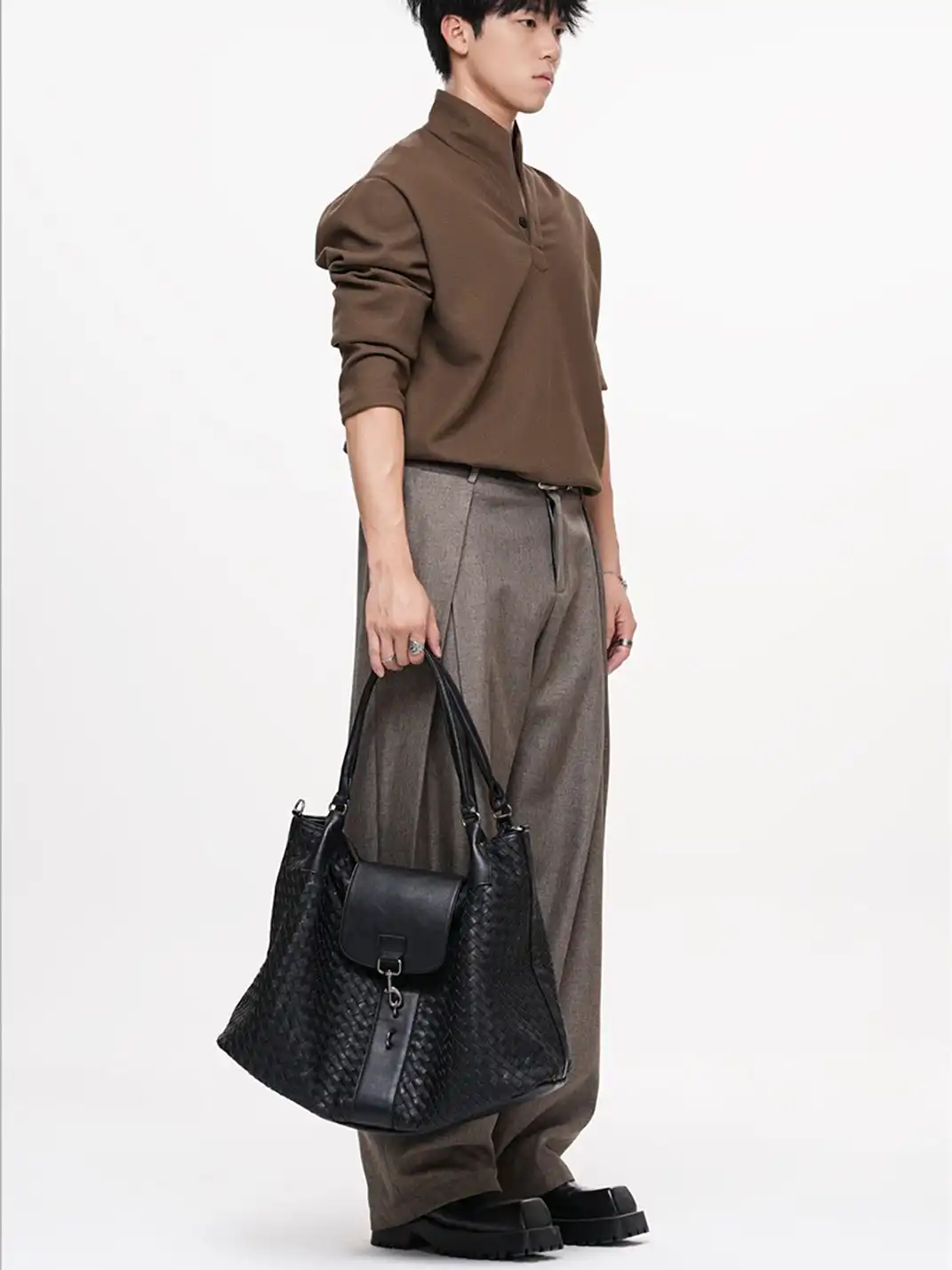YADAMUI | Woven Commuter Shoulder Tote Bag