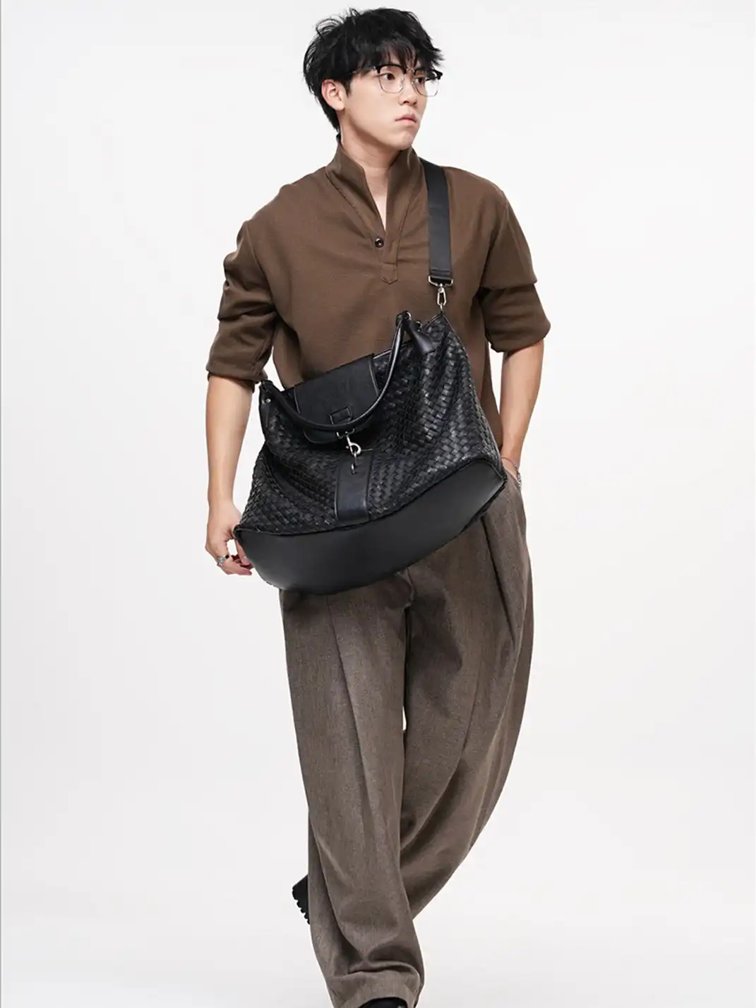 YADAMUI | Woven Commuter Shoulder Tote Bag