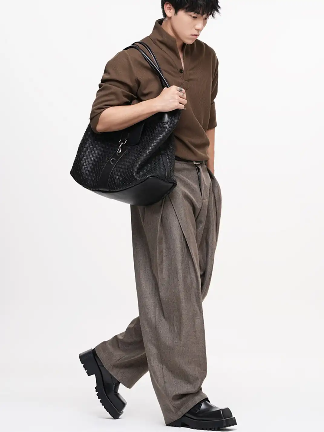 YADAMUI | Woven Commuter Shoulder Tote Bag