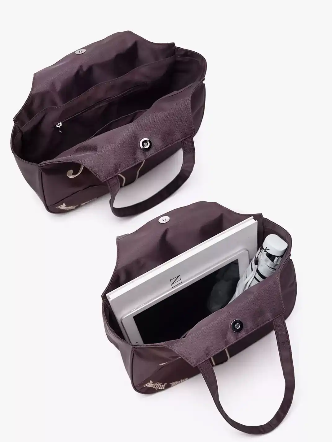HIATUS | Embroidered Violin Casual Shoulder Tote Bag