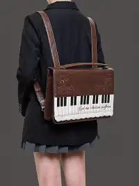 HIATUS | Piano Embroidered Lace Convertible Backpack Crossbody Bag