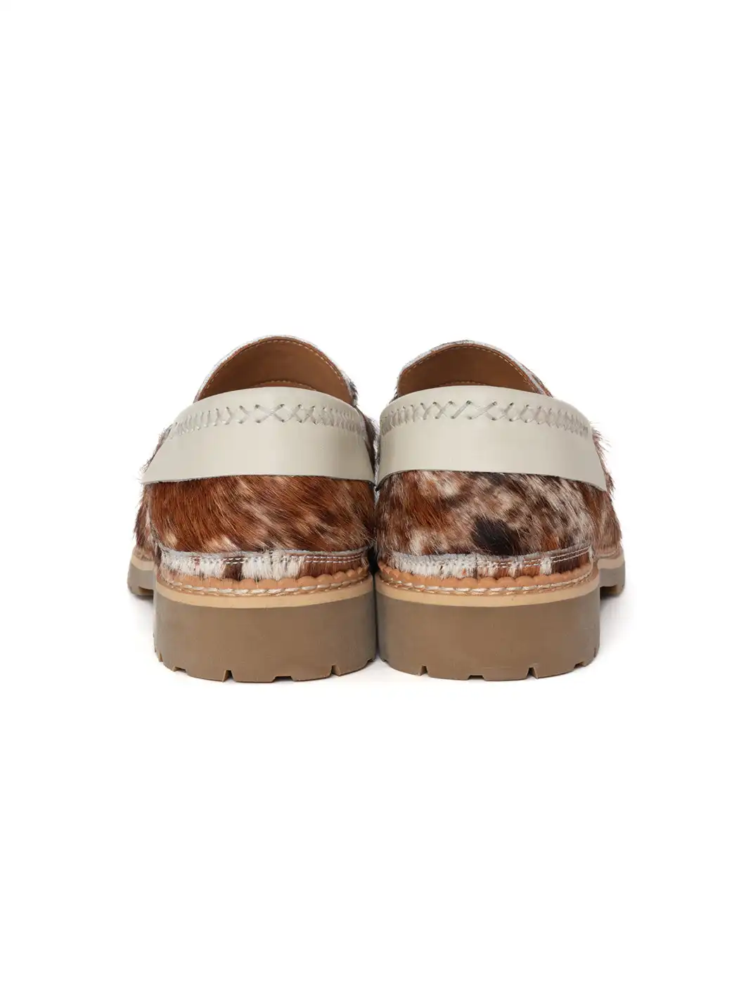 DYZZYMOTIF | Leopard Print Pony Hair Casual Loafers