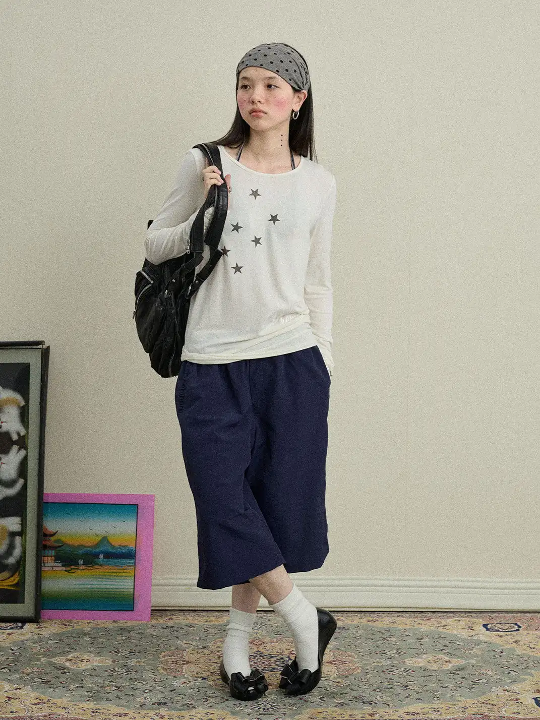 Achihara | Star Print Long Sleeve T-Shirt