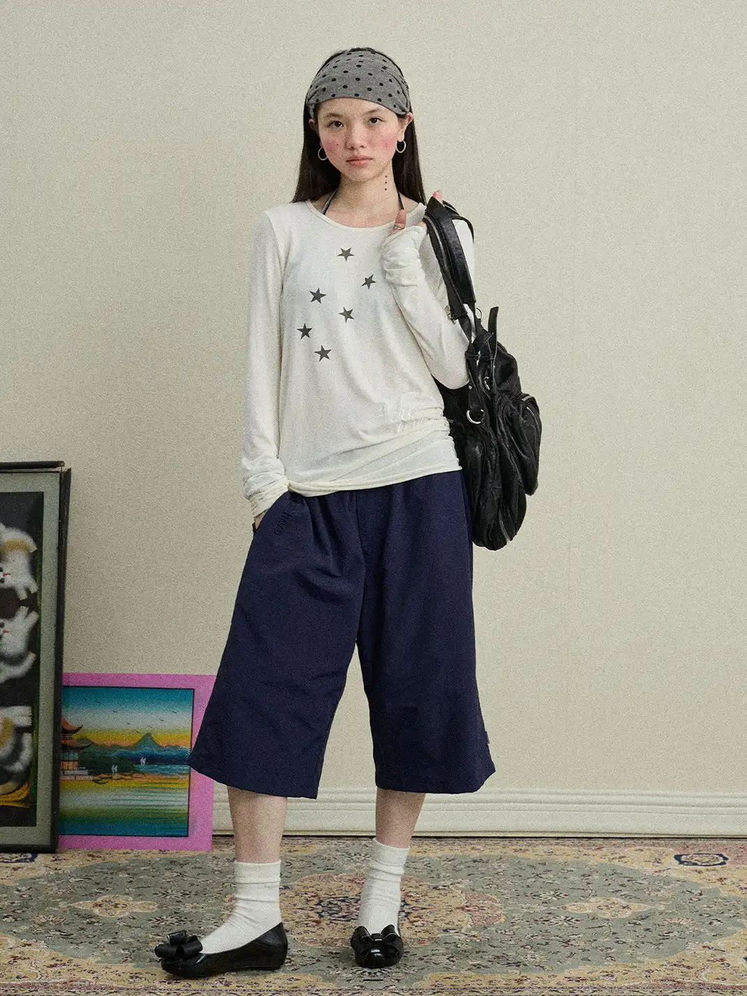 Achihara | Star Print Long Sleeve T-Shirt