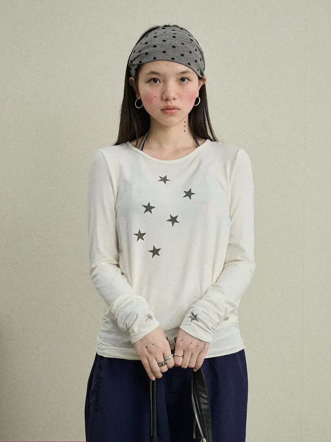 Achihara | Star Print Long Sleeve T-Shirt