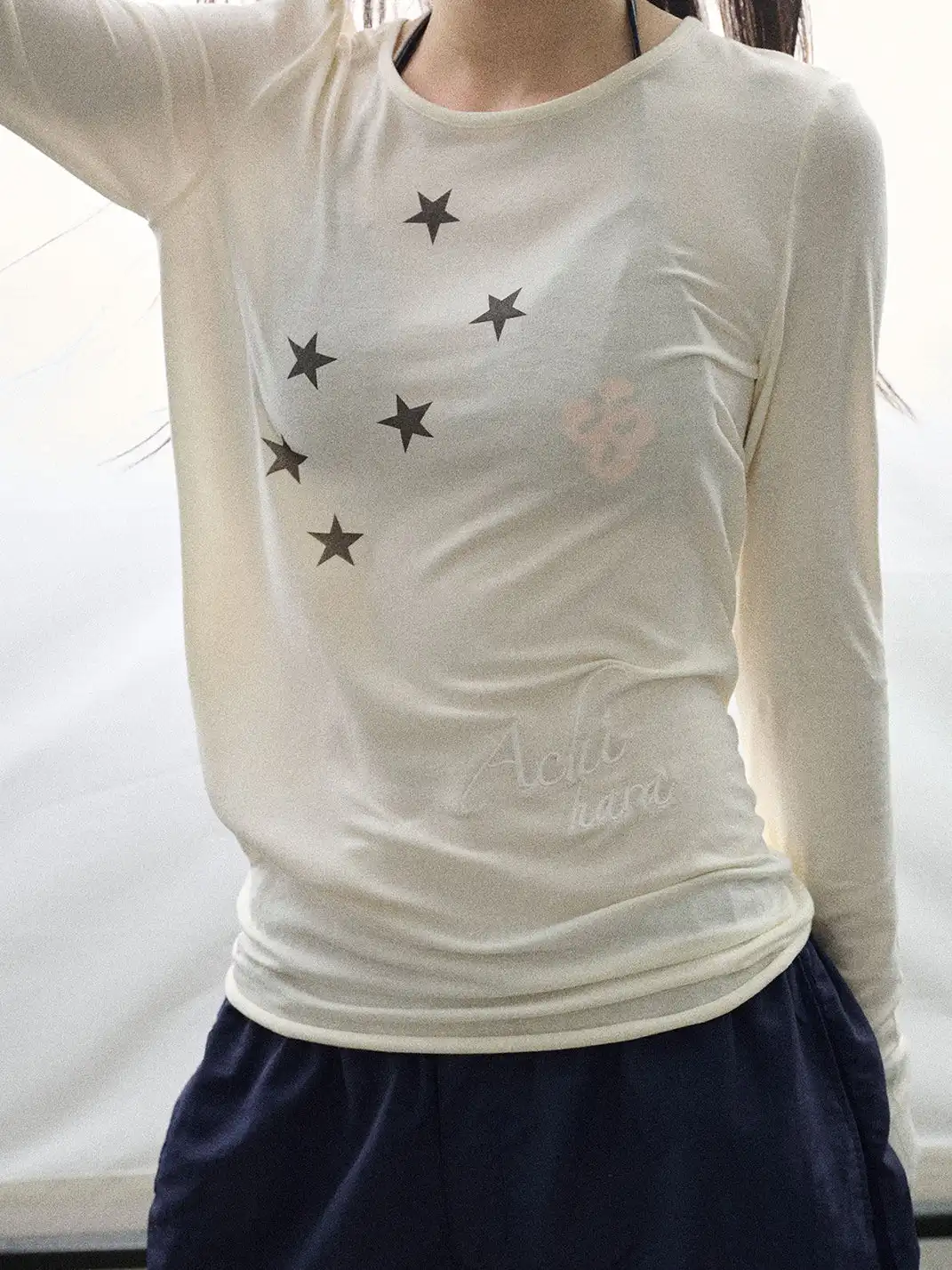 Achihara | Star Print Long Sleeve T-Shirt