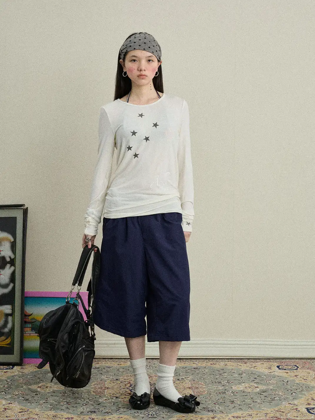 Achihara | Star Print Long Sleeve T-Shirt