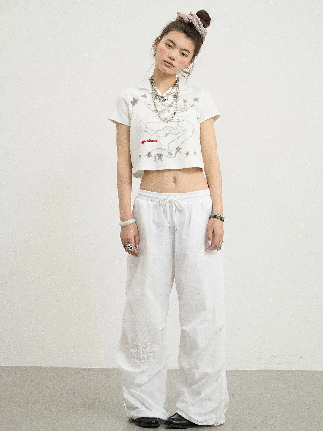 Achihara | Electronic Dragon Print Polo T-Shirt