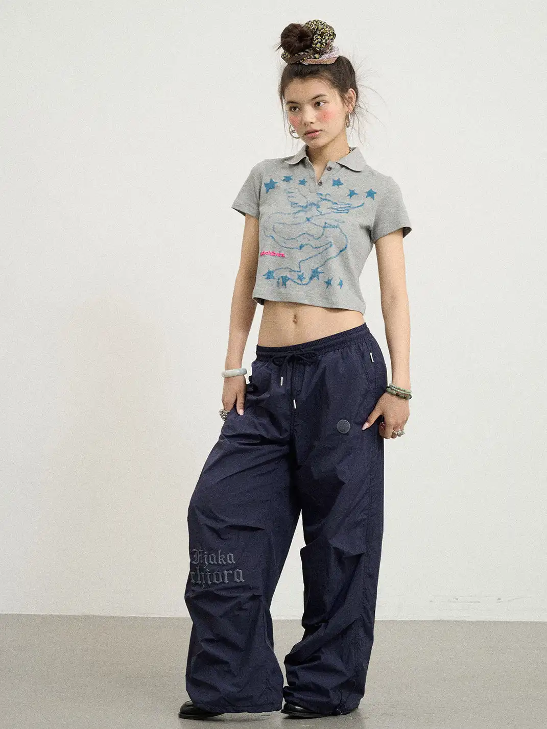Achihara | Electronic Dragon Print Polo T-Shirt
