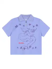 Achihara | Electronic Dragon Print Polo T-Shirt