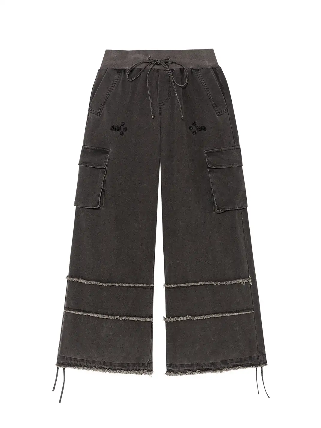 Achihara | Star Print Floor-Length Wide Leg Pants