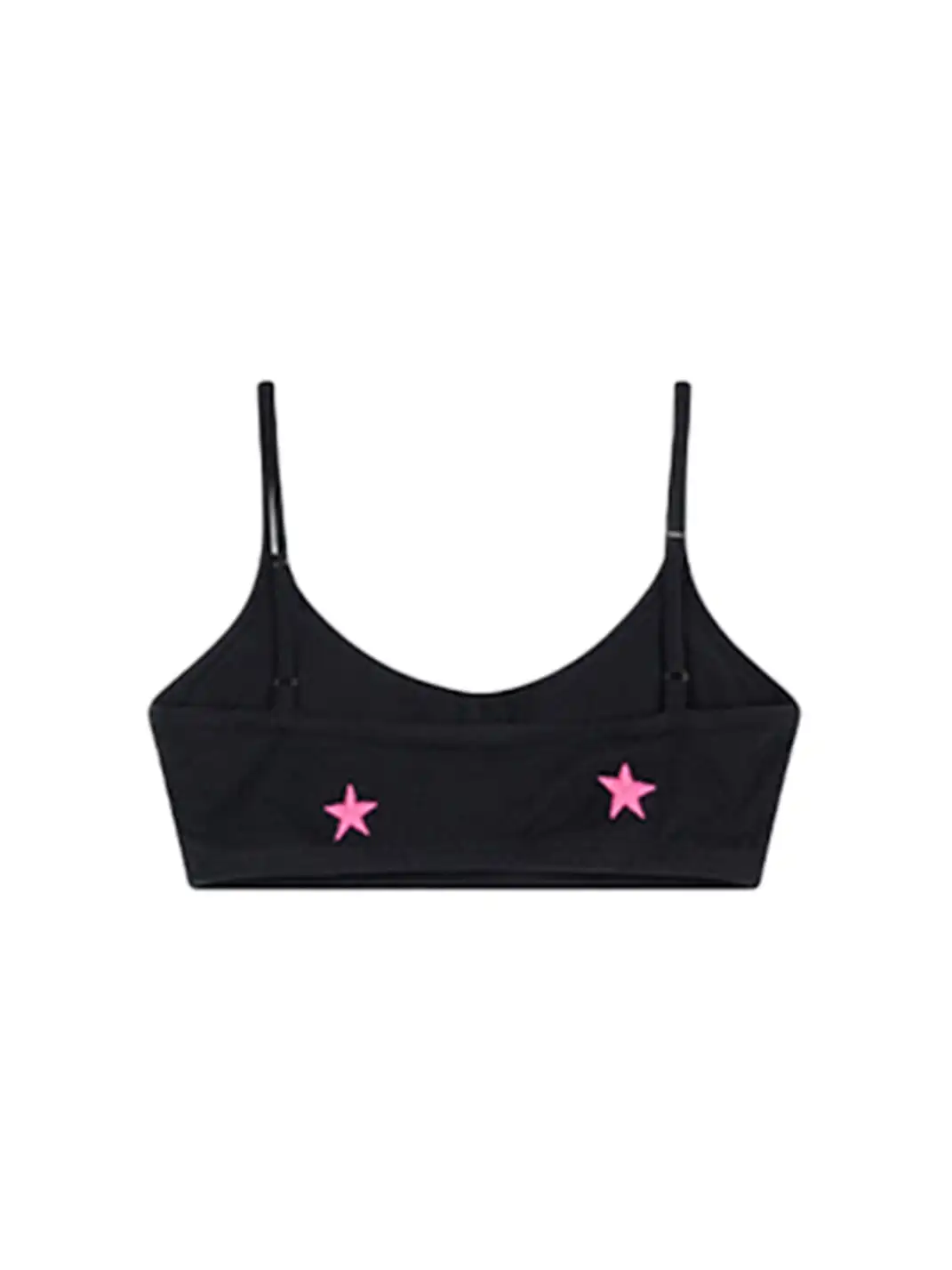 Achihara | Letter Embroidered Button Cropped Cami Top