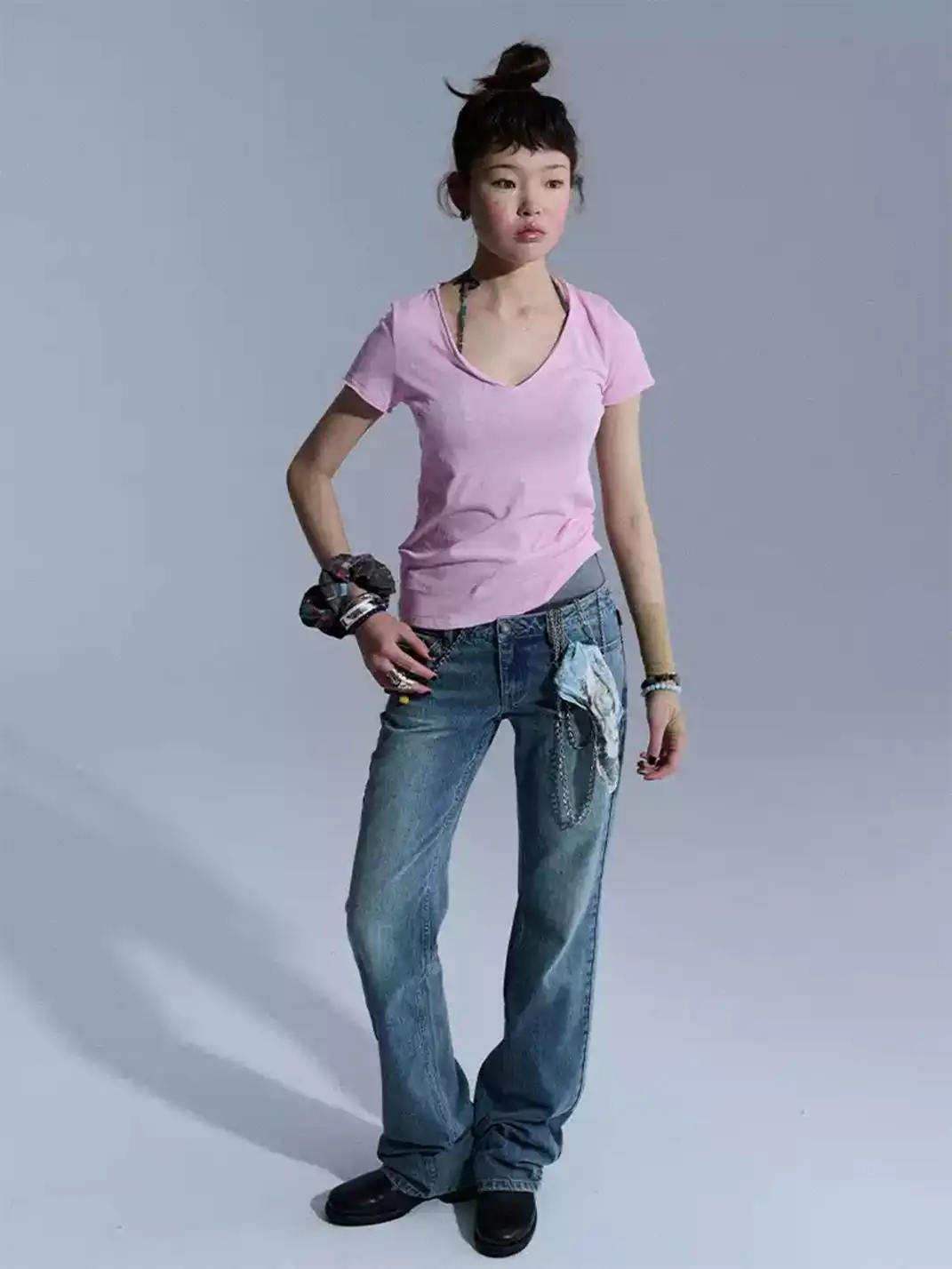 Achihara | Low Waist Slim Flare Jeans