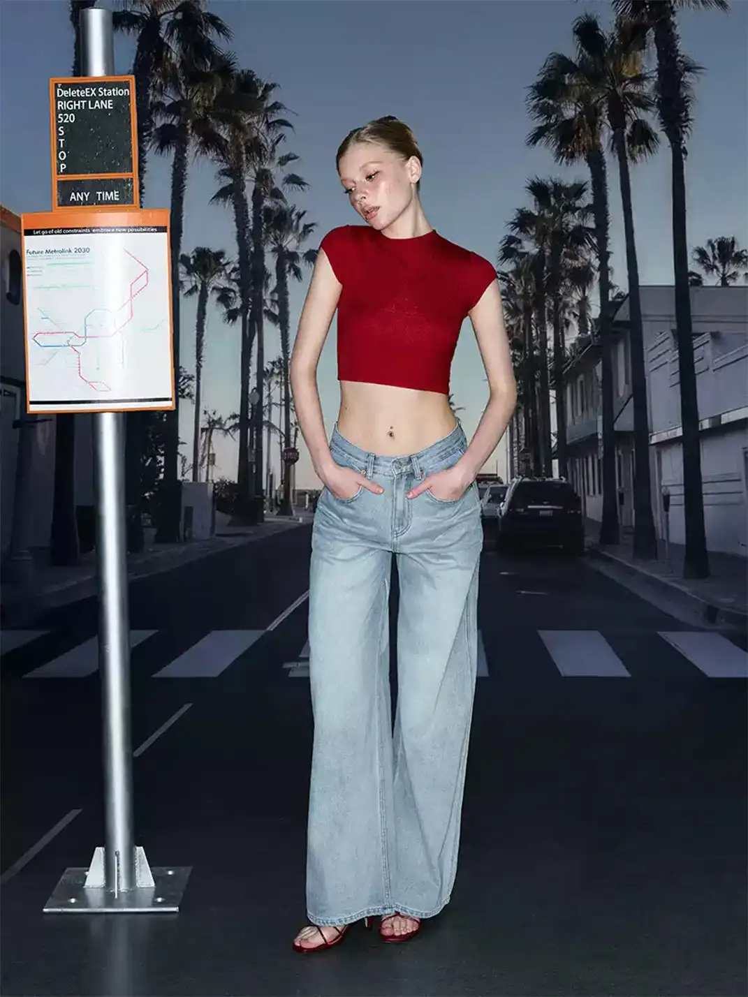 DeleteEX | Backless Stretch Tie T-Shirt