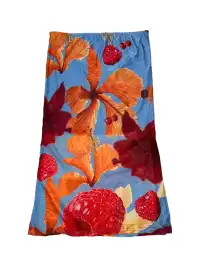 DeleteEX | Fruit Print Side Slit Midi Skirt