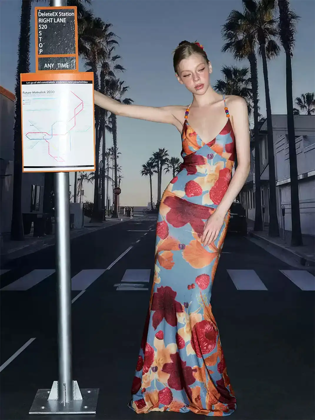 DeleteEX | Backless Tie Slim Dress