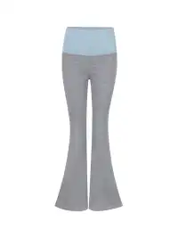 DeleteEX | Colorblock Layered Rhinestone Flared Yoga Pants