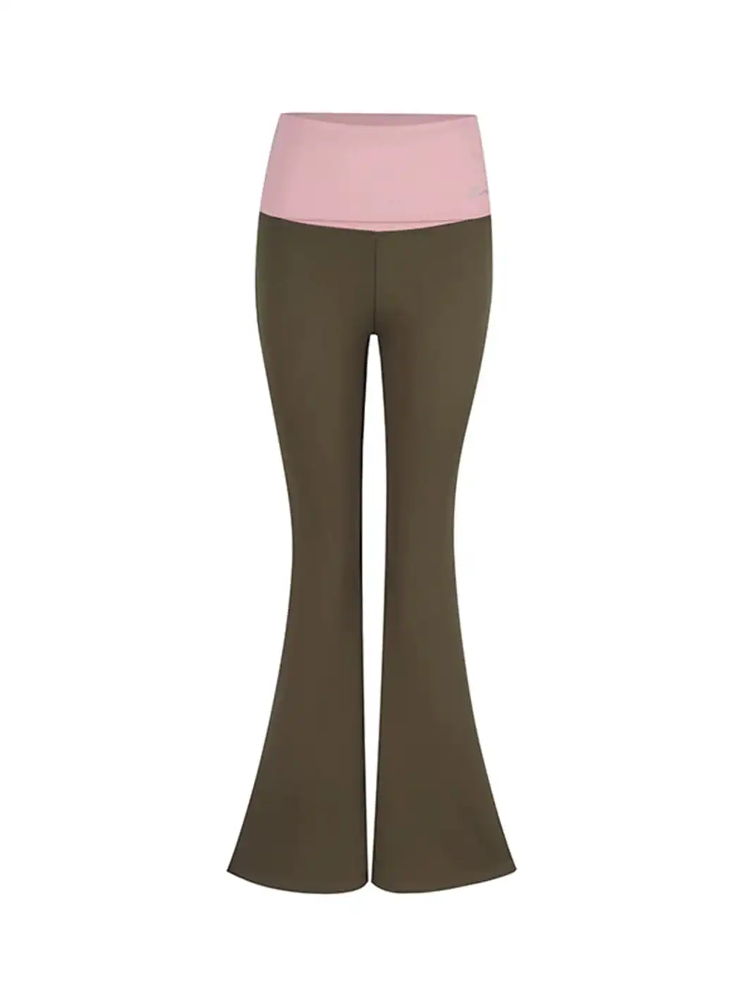 DeleteEX | Colorblock Layered Rhinestone Flared Yoga Pants
