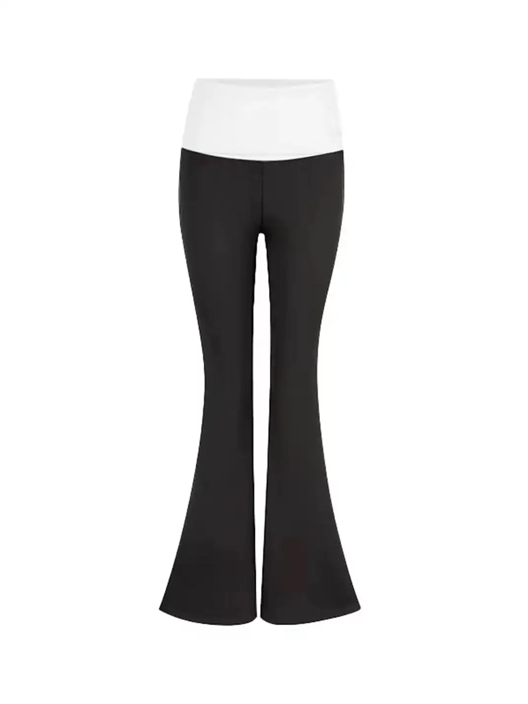 DeleteEX | Colorblock Layered Rhinestone Flared Yoga Pants