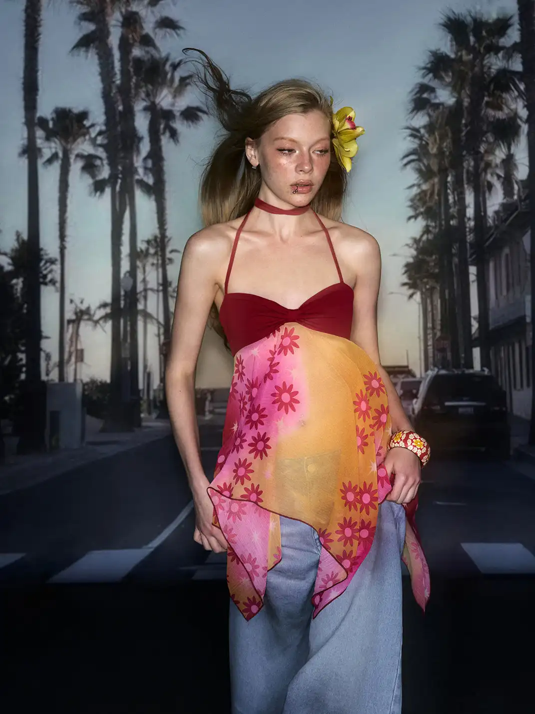DeleteEX | Sunflower Halter Dress