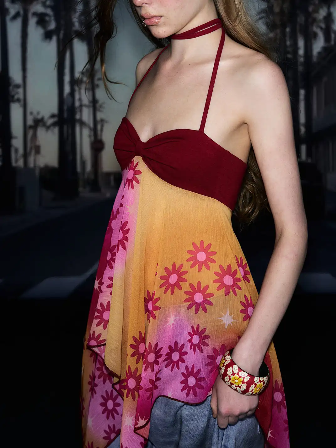 DeleteEX | Sunflower Halter Dress