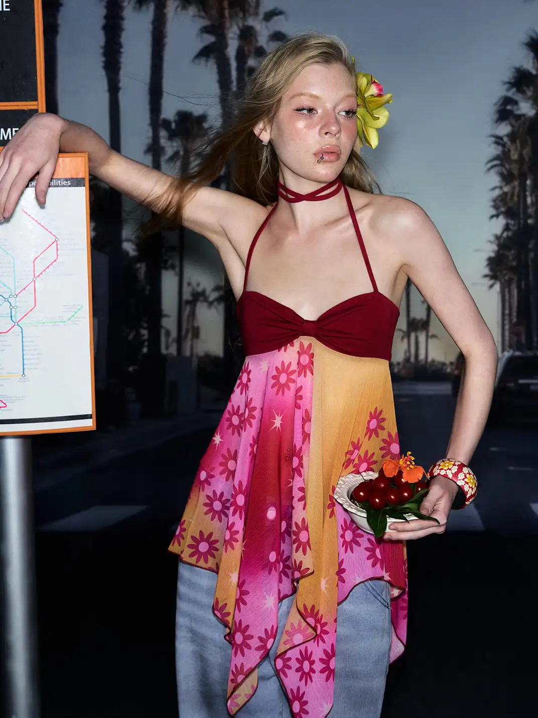 DeleteEX | Sunflower Halter Dress