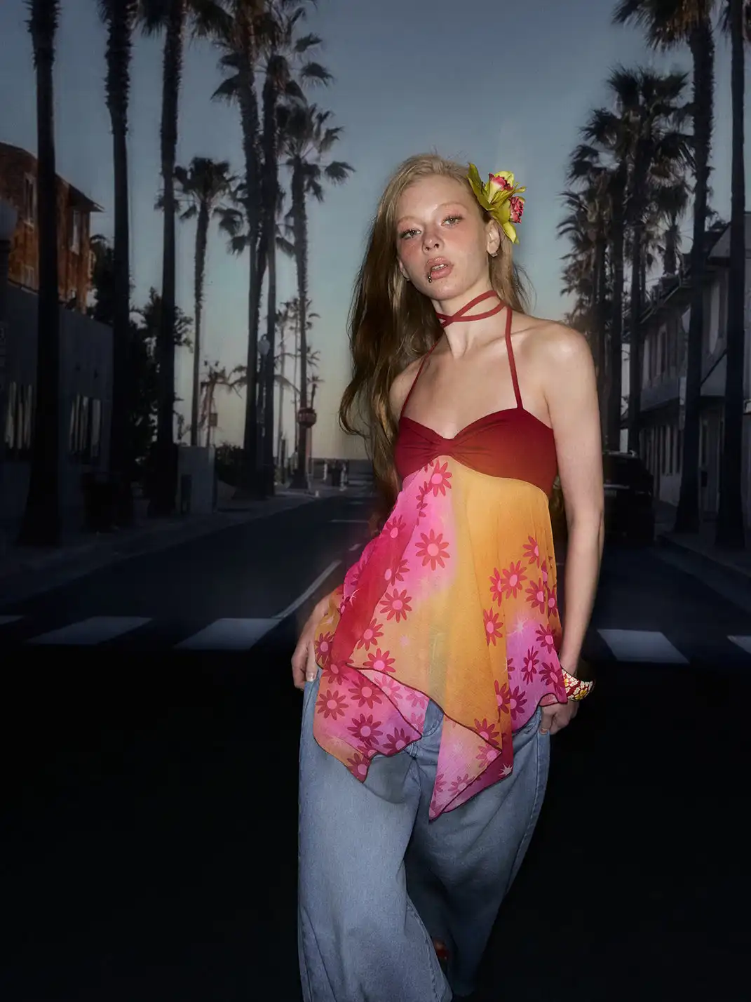 DeleteEX | Sunflower Halter Dress