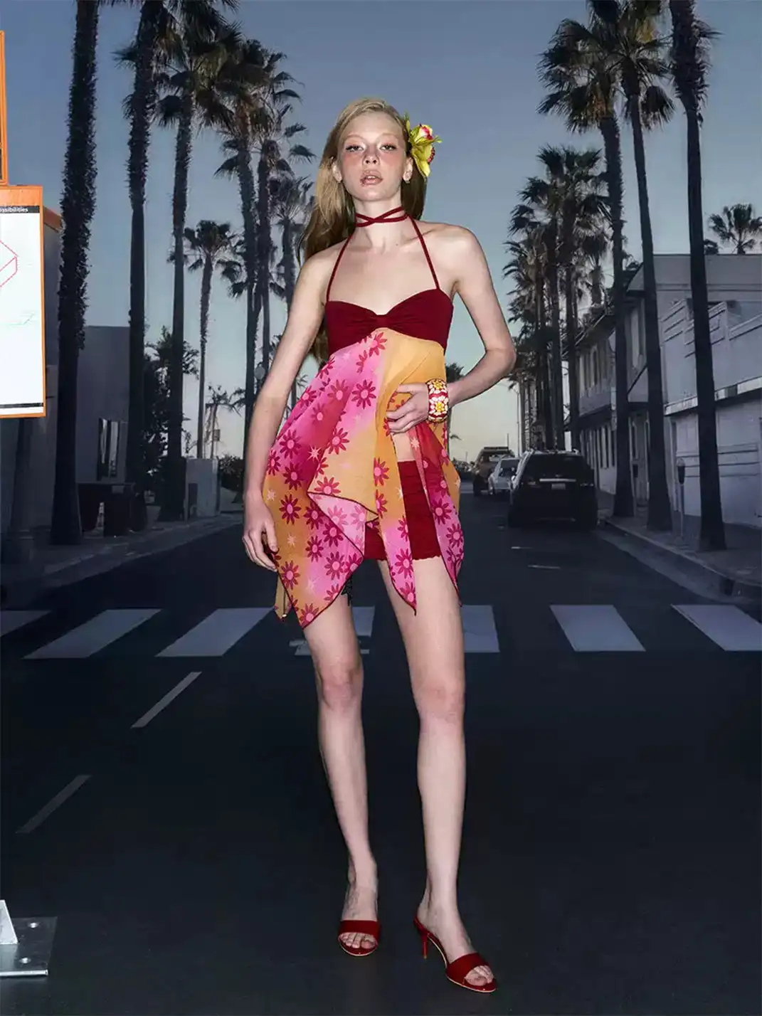 DeleteEX | Sunflower Halter Dress