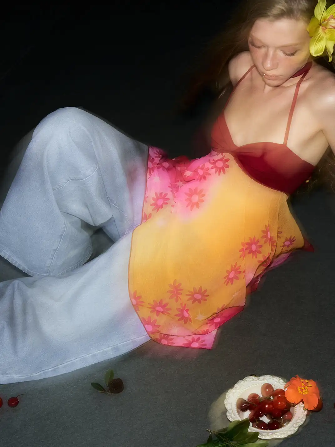 DeleteEX | Sunflower Halter Dress