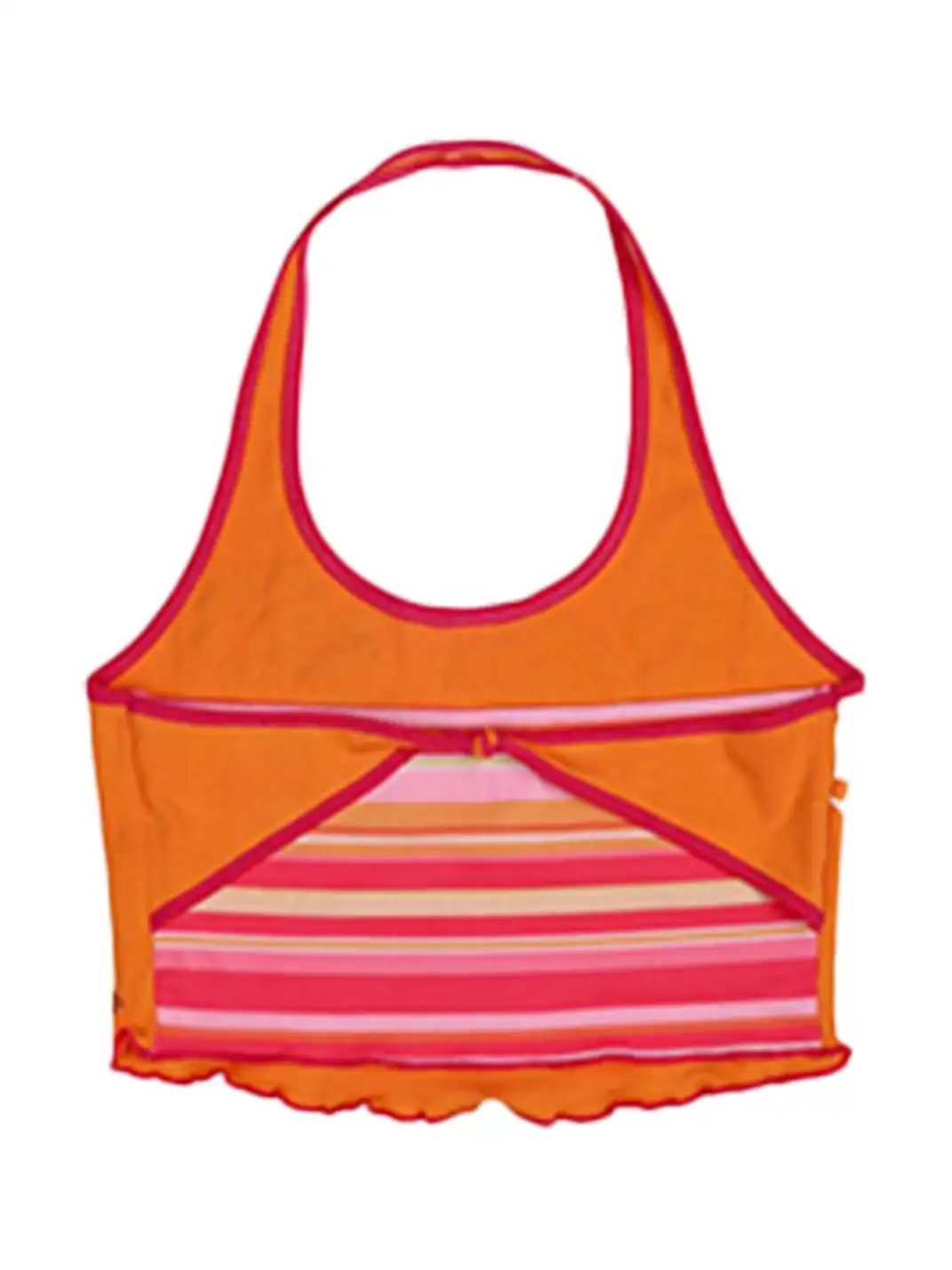DeleteEX | Rhinestone Print Halter Colorblock Tank