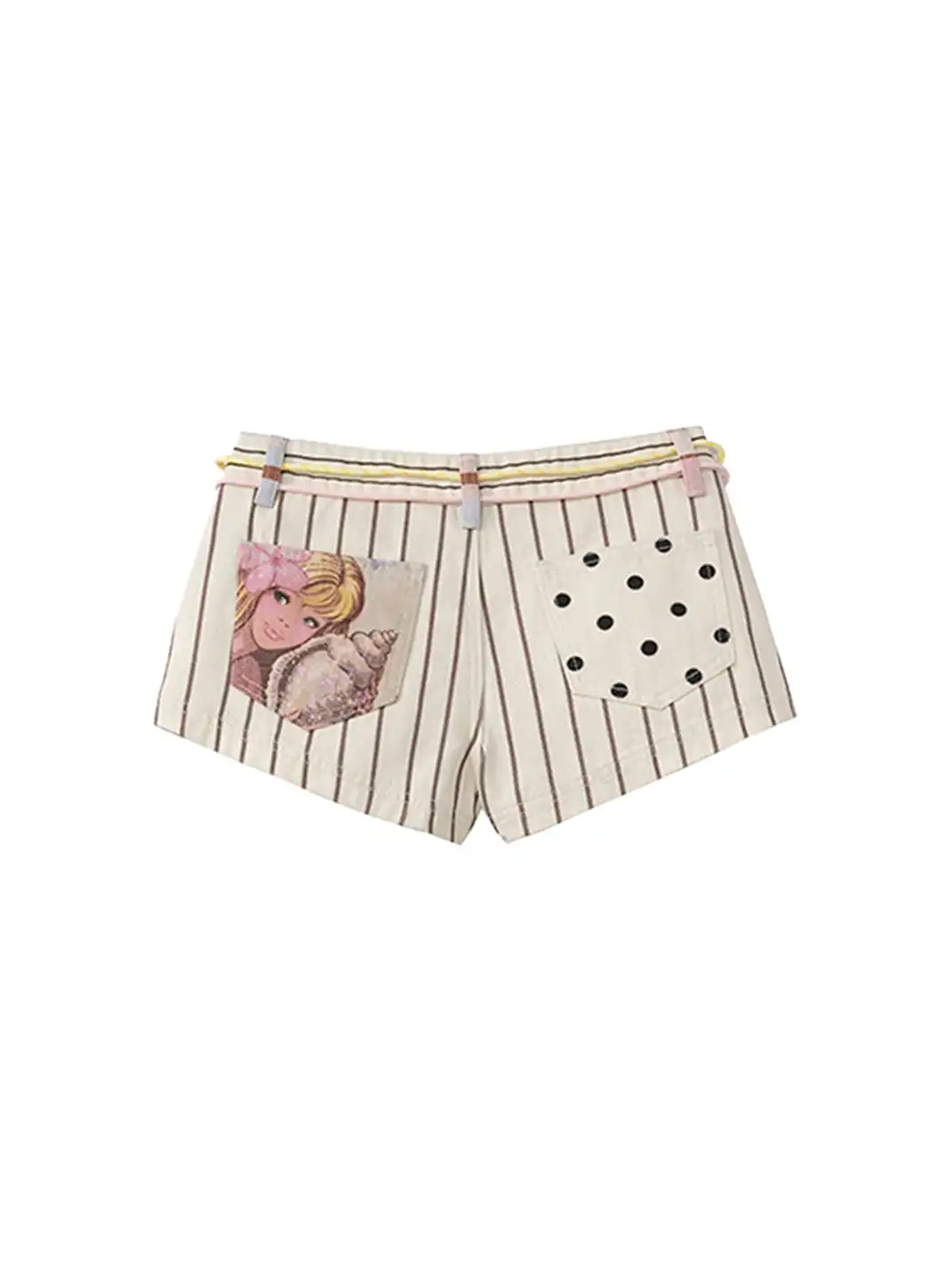 DeleteEX | Colorblock Striped Printed Shorts