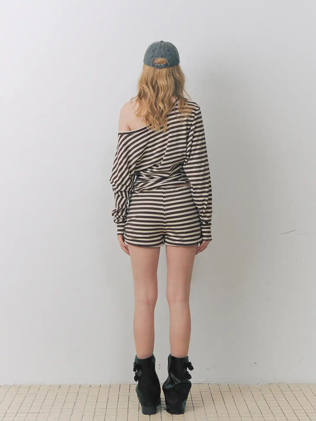 DeleteEX | Striped Tie-Knit Shorts