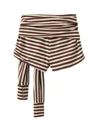 DeleteEX | Striped Tie-Knit Shorts