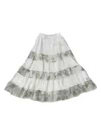 DeleteEX | Ditsy Floral Chiffon Paneled Low-Waist Midi Skirt