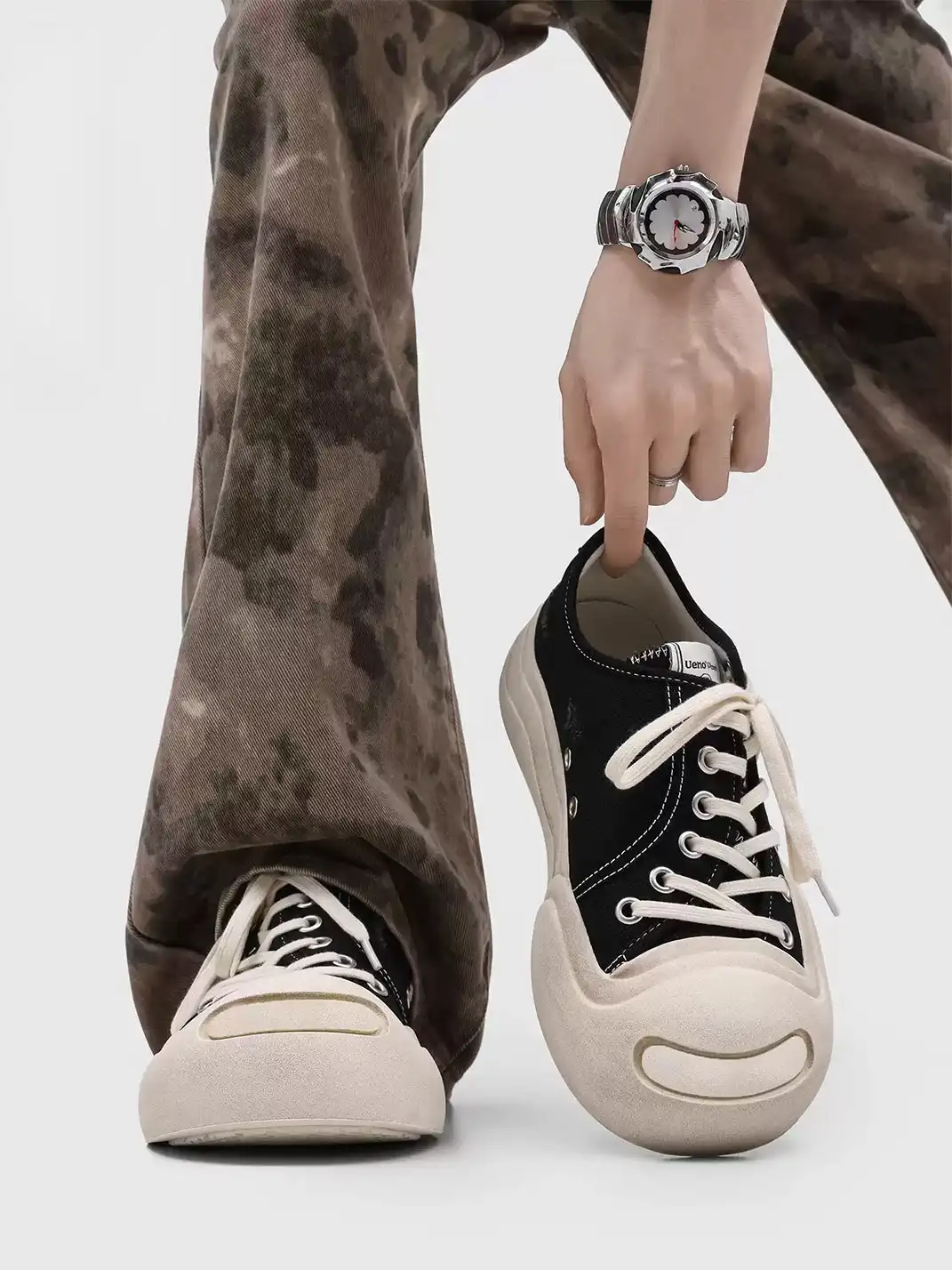 UENO PLANET | Vintage Platform Round Toe Canvas Shoes