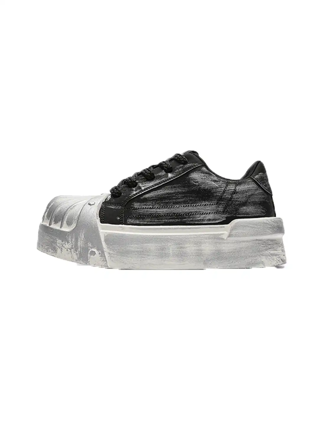 UENO PLANET | Vintage Distressed Shell Toe Platform Skate Shoes