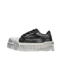 UENO PLANET | Vintage Distressed Shell Toe Platform Skate Shoes
