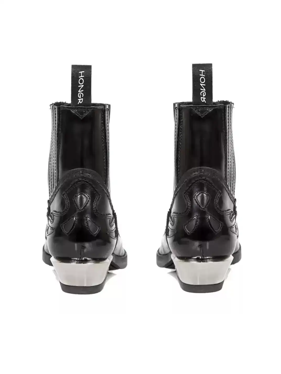 JiangGe | High Heel Square Toe Punk Chelsea Boots