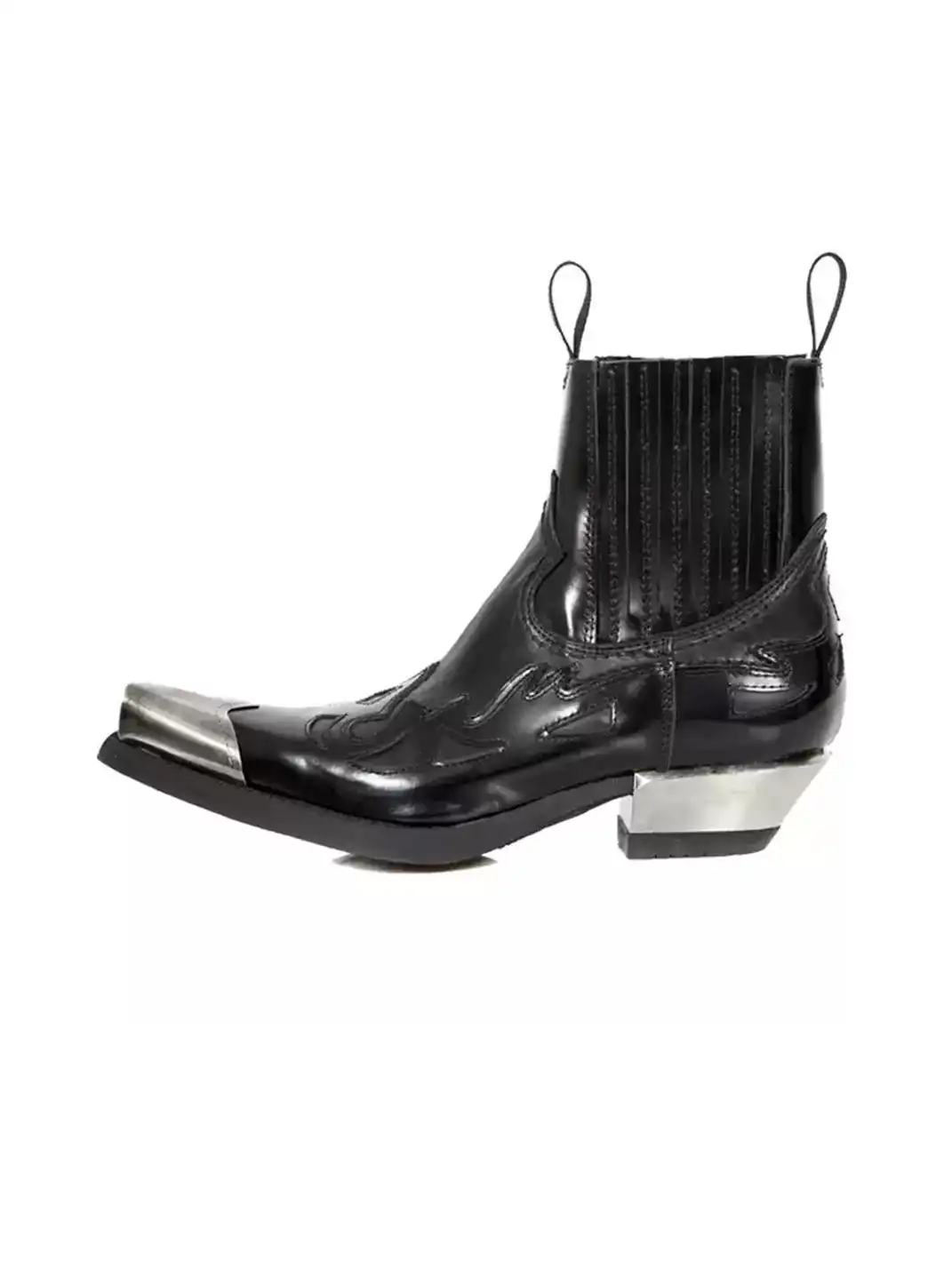 JiangGe | High Heel Square Toe Punk Chelsea Boots
