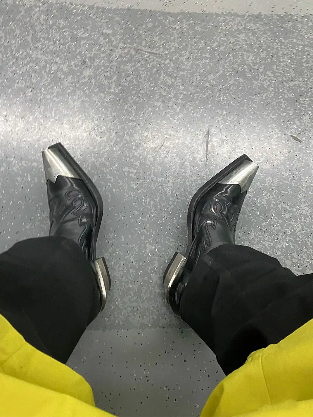 JiangGe | High Heel Square Toe Punk Chelsea Boots