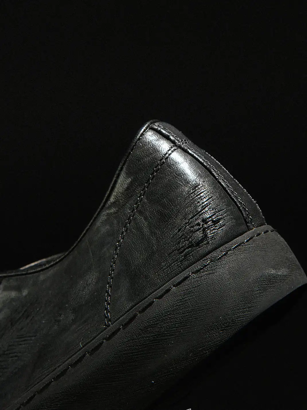 NEIGBORL | Low-Top Washed Distressed Horsehide Skate Shoes