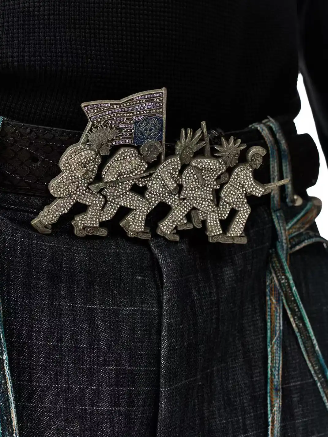 LE LOSANGE | Full Rhinestone Mohawk Soldier Belt