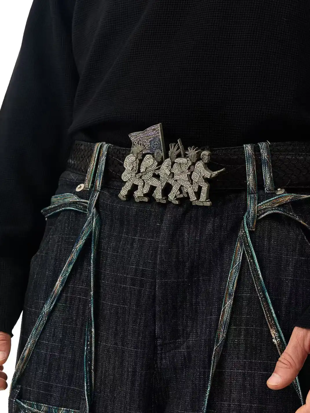LE LOSANGE | Full Rhinestone Mohawk Soldier Belt