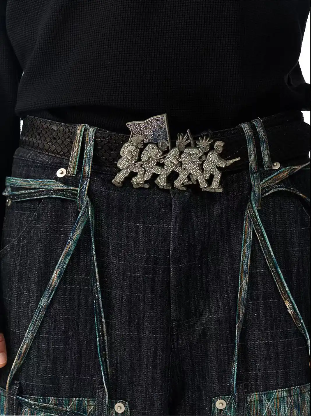 LE LOSANGE | Full Rhinestone Mohawk Soldier Belt
